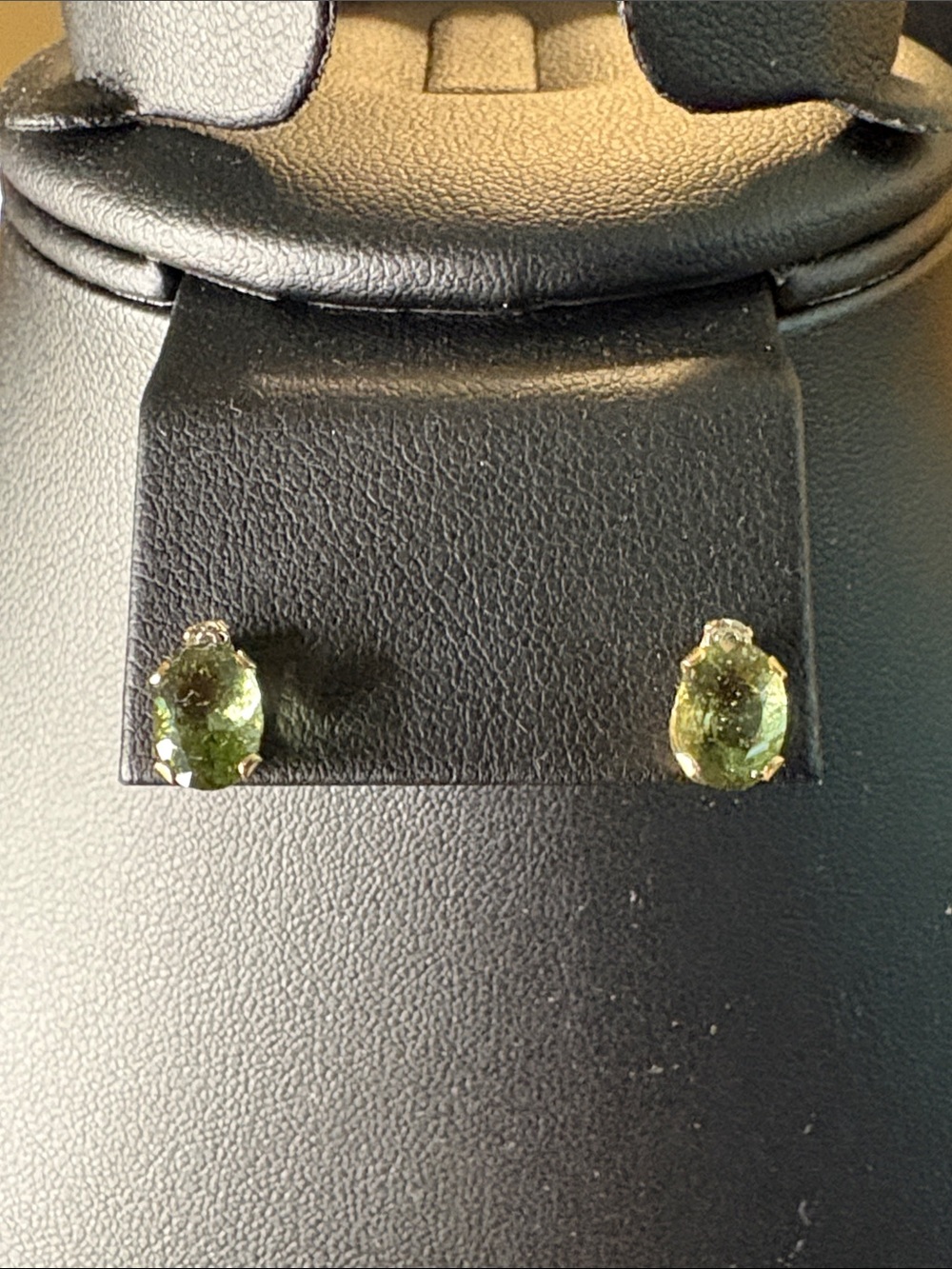 14 kt.Diamond  Oval Gemstone Stud Earrings Jewelry Women’s